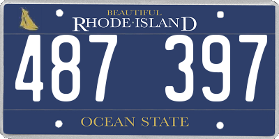 RI license plate 487397
