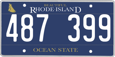 RI license plate 487399