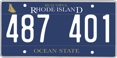RI license plate 487401