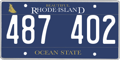 RI license plate 487402