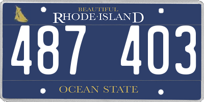 RI license plate 487403