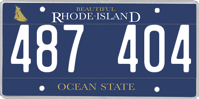 RI license plate 487404