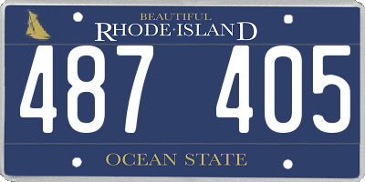 RI license plate 487405