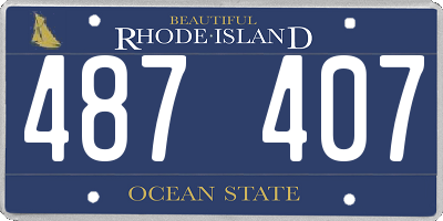 RI license plate 487407
