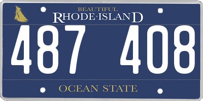 RI license plate 487408