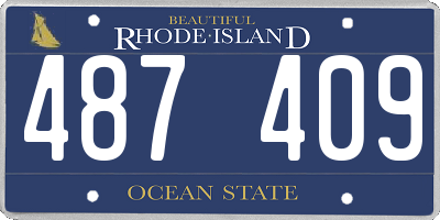 RI license plate 487409