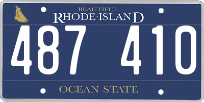 RI license plate 487410