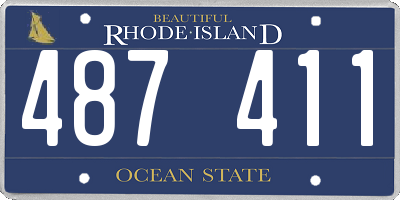 RI license plate 487411