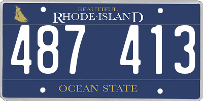 RI license plate 487413