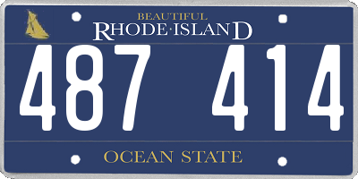 RI license plate 487414