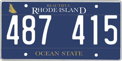 RI license plate 487415