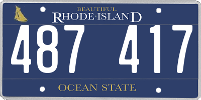 RI license plate 487417