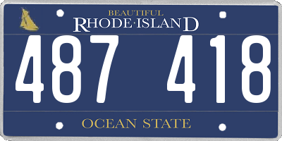 RI license plate 487418