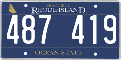 RI license plate 487419