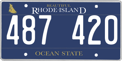 RI license plate 487420