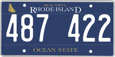 RI license plate 487422
