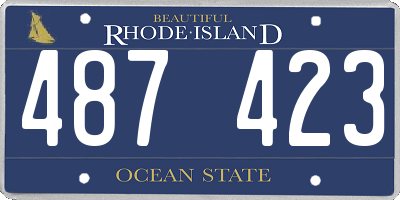 RI license plate 487423
