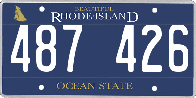 RI license plate 487426