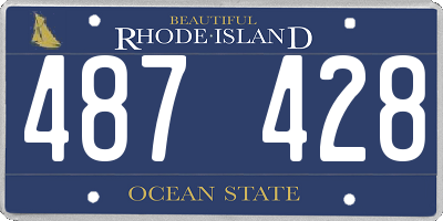 RI license plate 487428