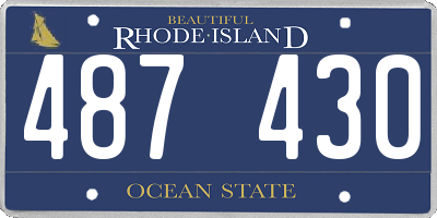 RI license plate 487430