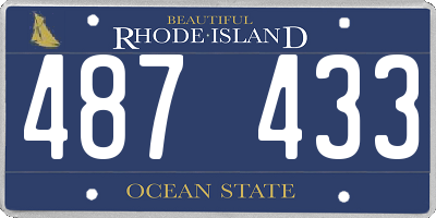 RI license plate 487433