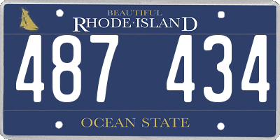 RI license plate 487434