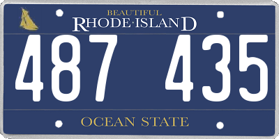 RI license plate 487435