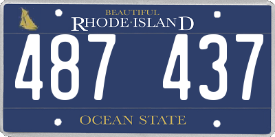 RI license plate 487437