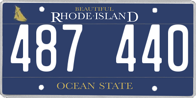 RI license plate 487440