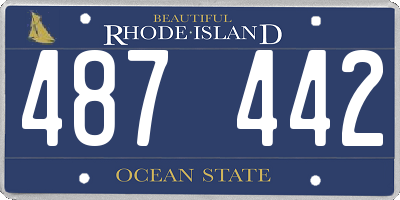 RI license plate 487442