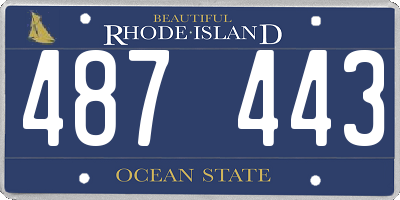 RI license plate 487443