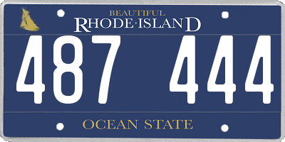 RI license plate 487444