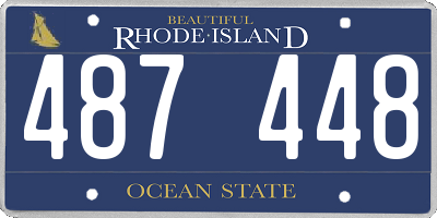 RI license plate 487448
