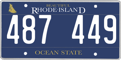 RI license plate 487449