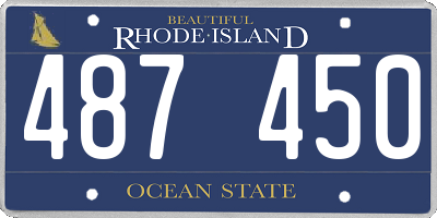 RI license plate 487450