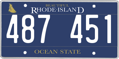RI license plate 487451