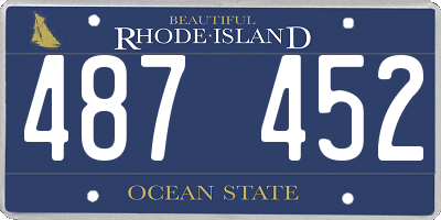 RI license plate 487452