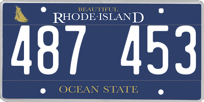 RI license plate 487453