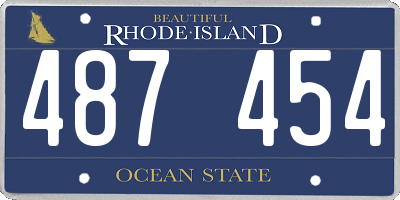RI license plate 487454