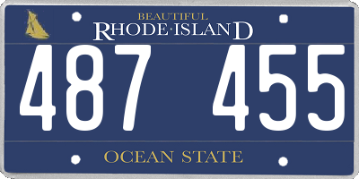 RI license plate 487455