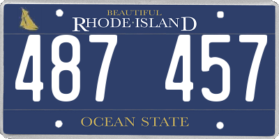 RI license plate 487457