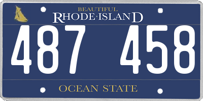 RI license plate 487458