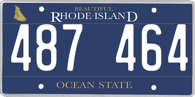 RI license plate 487464