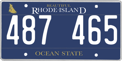 RI license plate 487465