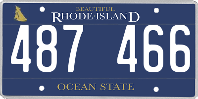 RI license plate 487466
