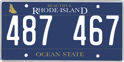 RI license plate 487467