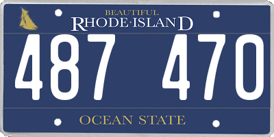 RI license plate 487470