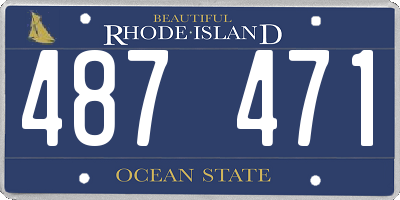 RI license plate 487471