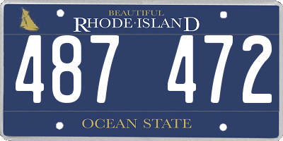 RI license plate 487472