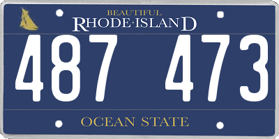 RI license plate 487473